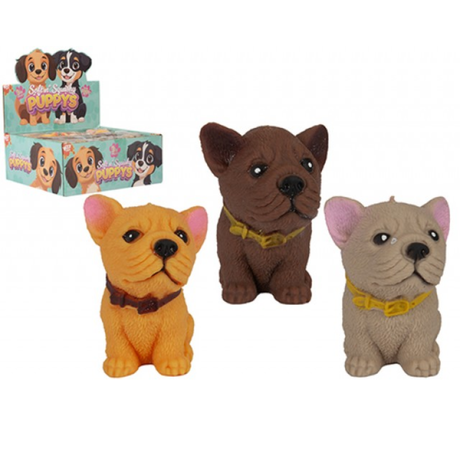 6cm Squishy Puppies Quantities of 12 Wholesale
