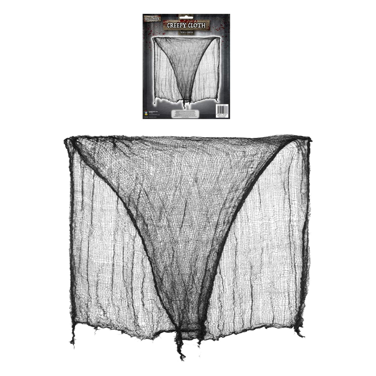 Creepy Cloth 75x200cm for Halloween decor, perfect for creating a spooky atmosphere.