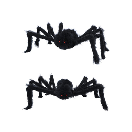 Giant Furry Spider with Red Eyes Halloween Decoration (100cm) Quantities of 12 Wholesale