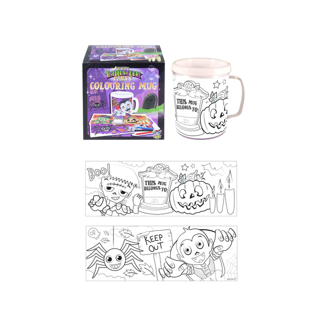 Colour Your Own Halloween Mug (300ml) Quantities of 12 Wholesale