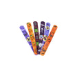 Assorted Halloween slap bracelets with spooky designs.