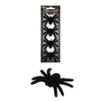 Small Furry Spiders 4-Pack (7cm x 5.5cm) Quantities of 12 Wholesale