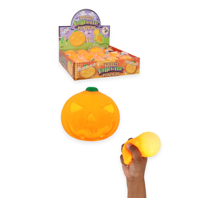 Pumpkin Squeeze Toy (7cm) Quantities of 12 Wholesale