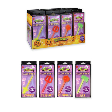 Glow in the Dark Halloween Wand (20cm) Quantities of 24 Wholesale