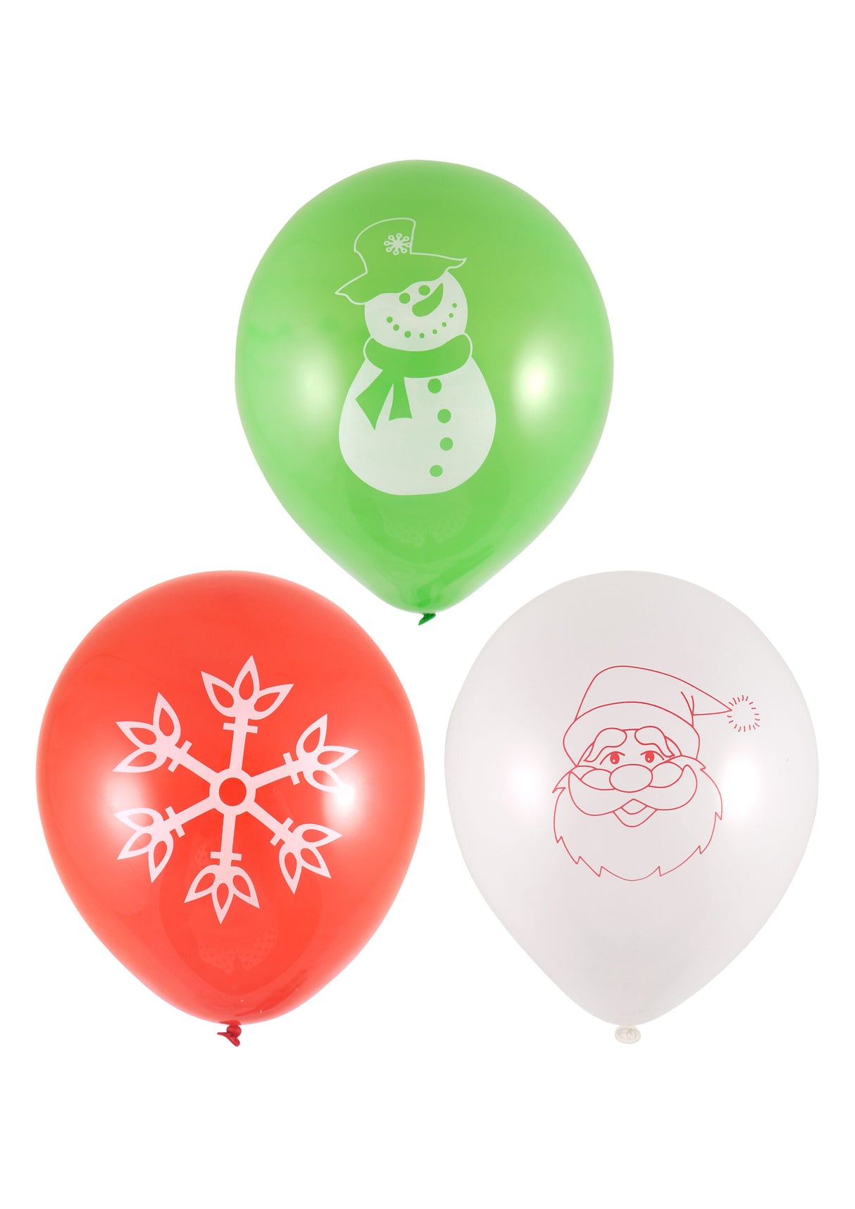 12 Pack Printed Christmas Balloons (23cm) Quantities of 12