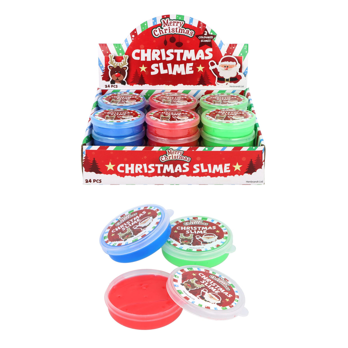 Christmas Slime Tubs (7cm x 2cm) Wholesale