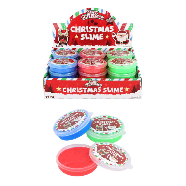 Christmas Slime Tubs (7cm x 2cm) Wholesale