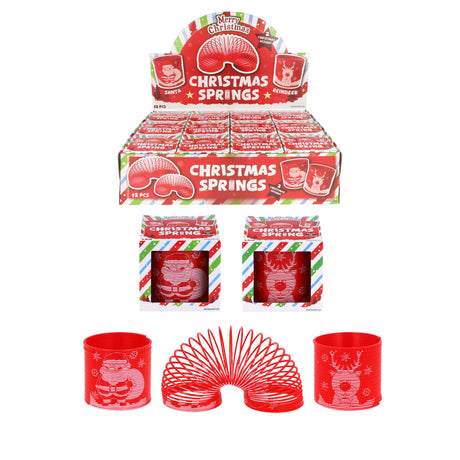 Red Christmas Spring (6.5cm) Quantities of 12 Wholesale