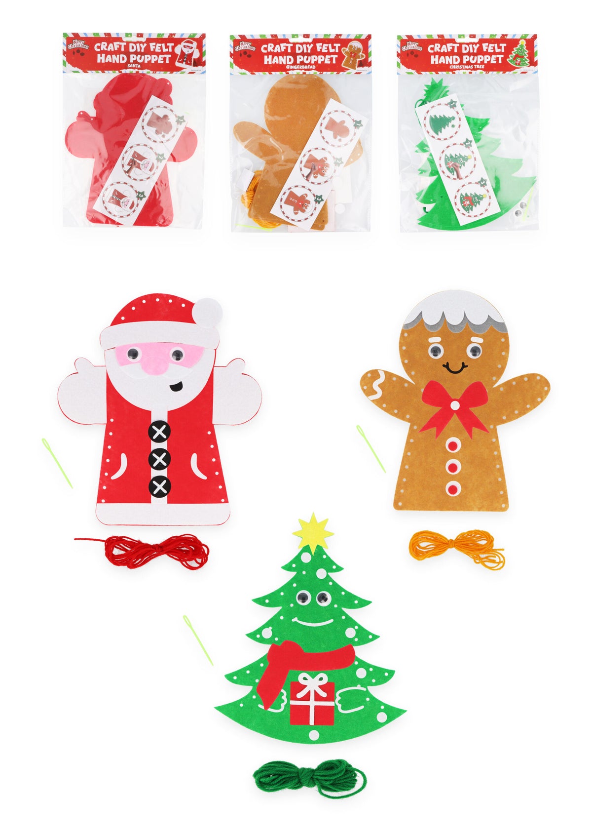 Christmas Sew your own Hand Puppet Quantities of 24