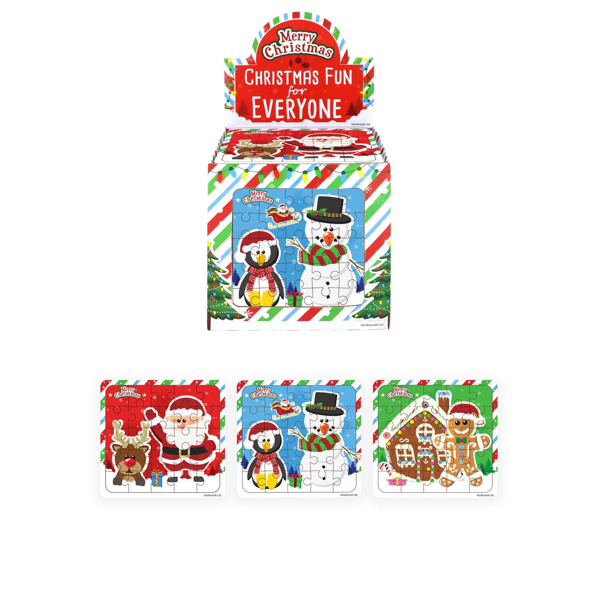 Mini Christmas Jigsaw Puzzles 13 x 12cm Quantities of 108
