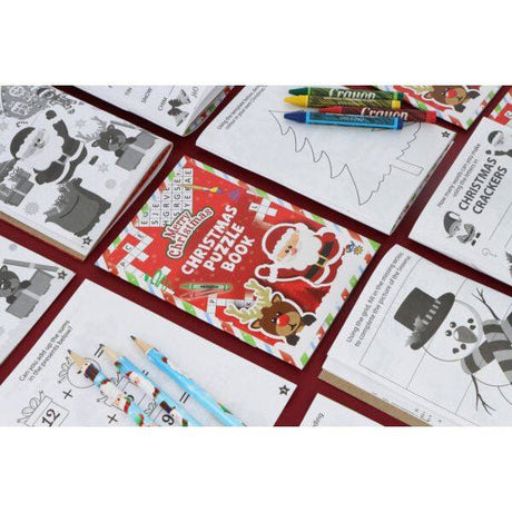 Mini Christmas Puzzle book 10.5cm x 14.5cm Wholesale