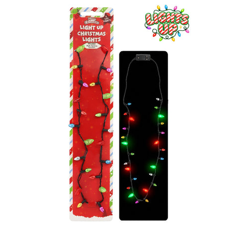 Light Up Festive Christmas Necklace (90cm) Quantities of 12 Wholesale