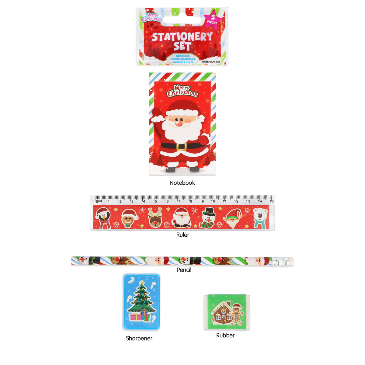 5 piece Christmas Stationery Sets Quantitites of 24