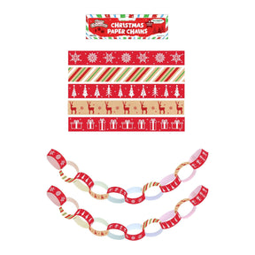 Christmas Paper Chains DIY Decoration Set Quantities of 24 Wholesale