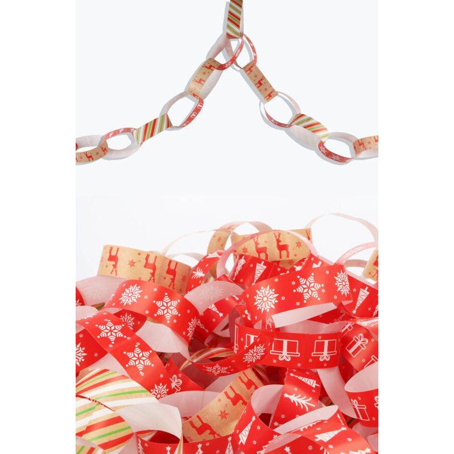 Christmas Paper Chains DIY Decoration Set