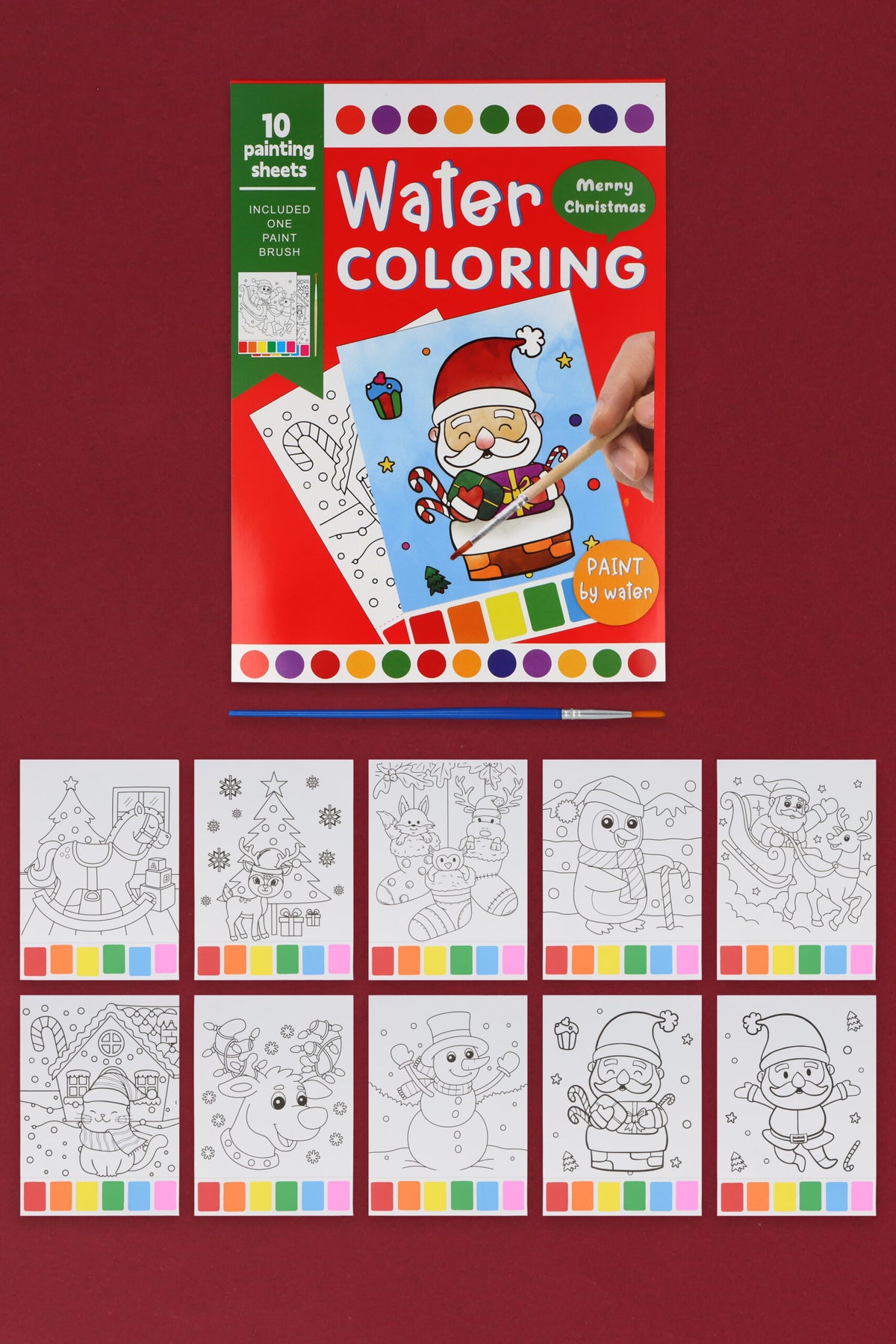 Christmas Water Colouring Set Quantities of 12