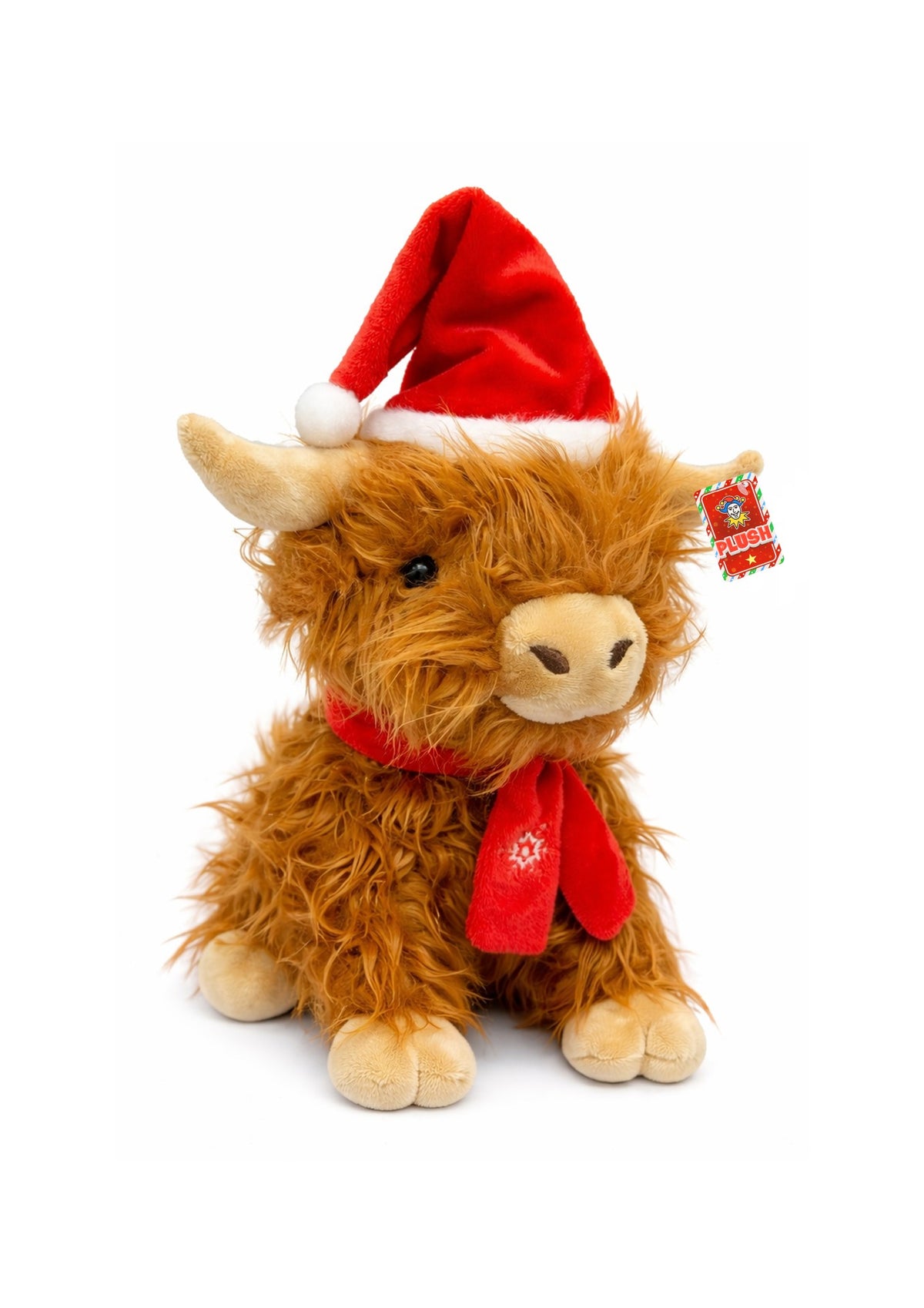 Christmas Highland Cow Plushie 17cm Wholesale