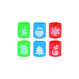 Christmas Mini Springs pack of 6, 3.5cm, festive holiday decorations.