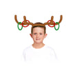 Inflatable Antler Game 5 piece set with child wearing antlers and rings.