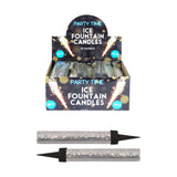 Silver Ice Fountain Candles for parties and events.