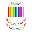 100 Paper Chains DIY Set with colorful strips and linked paper chains.