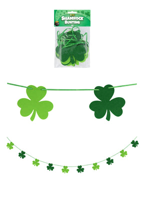 Irish Shamrock Felt Bunting (3m) Wholesale