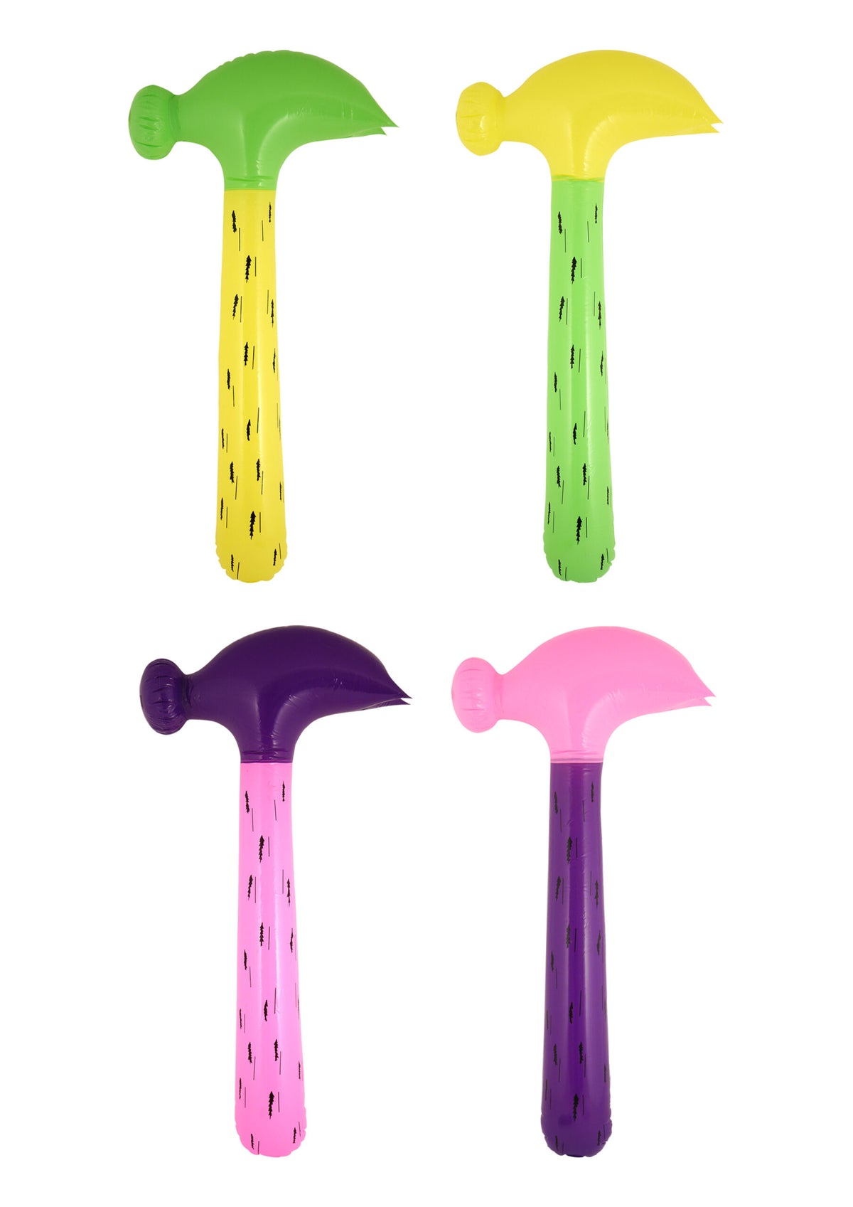 Multicoloured Inflatable Hammer 86cm Quantities of 12 Wholesale
