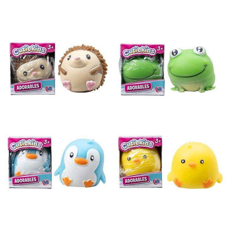 Cutiekins Adorables sensory toys in assorted shapes and colors for imaginative play.
