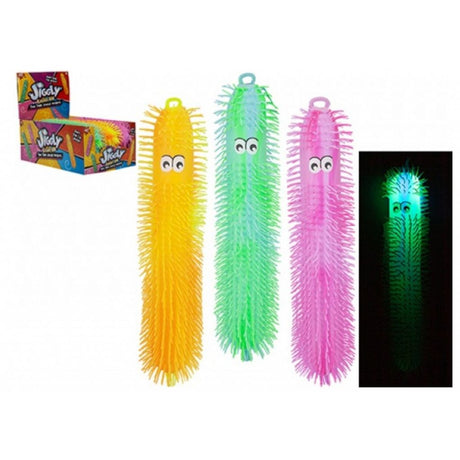 Wizz Toys Tow Tone Jiggly Worm Light Up 49cmx10cm Quantities of 6 Wholesale