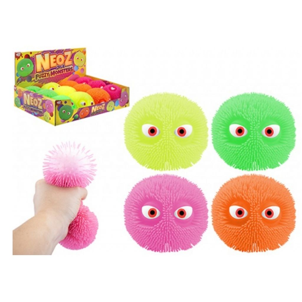 Wizz Toys Fuzzy Monster With Scary Eyes 9cm Quantities of 12 Wholesale