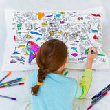 World Map Pillowcase - Diy Colouring Kit - TC Toys