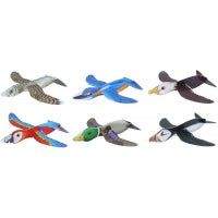 Assorted Bird Gliders in six colorful designs, perfect for playtime and party favors.