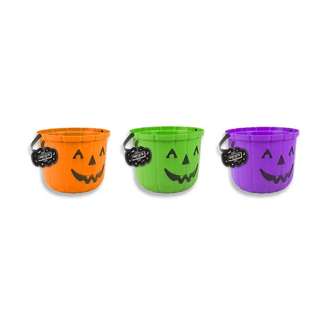Halloween Pumpkin Bucket 25cm x 18cm Quantities of 24 Wholesale