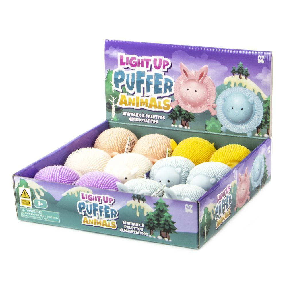 Light Up Puffer Animals quantities of 12 Wholesale