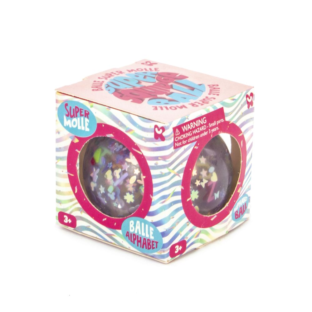 Alphabet Glitter Ball Quantities of 12 Wholesale
