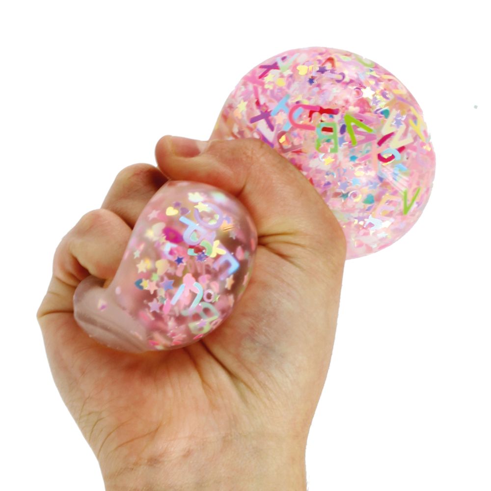 Alphabet Glitter Ball Quantities of 12 Wholesale