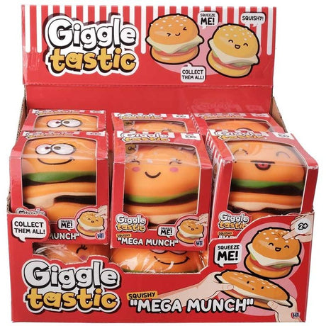 Mega Munch Squishy Burgers Quantities of 12 Wholesale