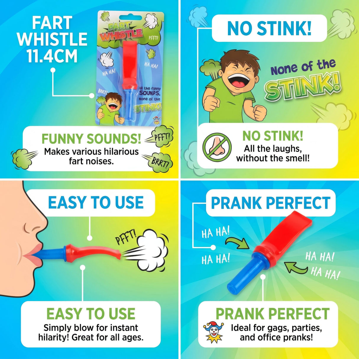 Fart Whistle Quantities of 12