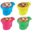 Large Putty Noise Toilet in assorted bright colors.