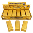 13cm Squishy Gold Bar Quantities of 12 Wholesale
