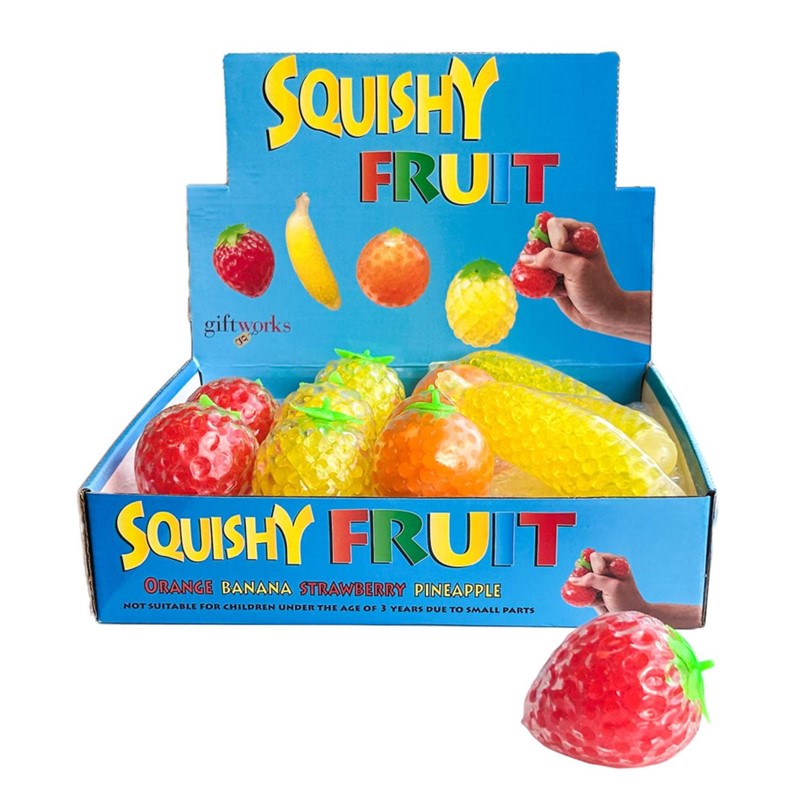 Squishy Fruit with Beads Quantities of 12