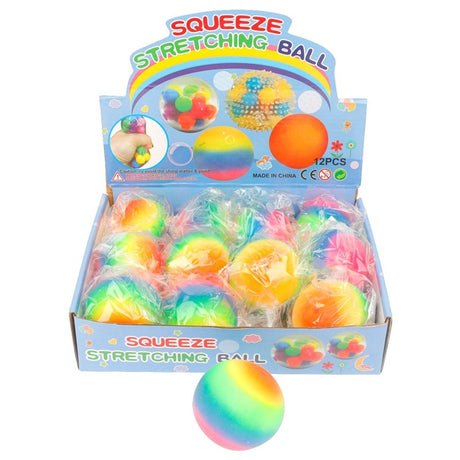 7cm Rainbow Squish Ball Quantities of 12 Wholesale