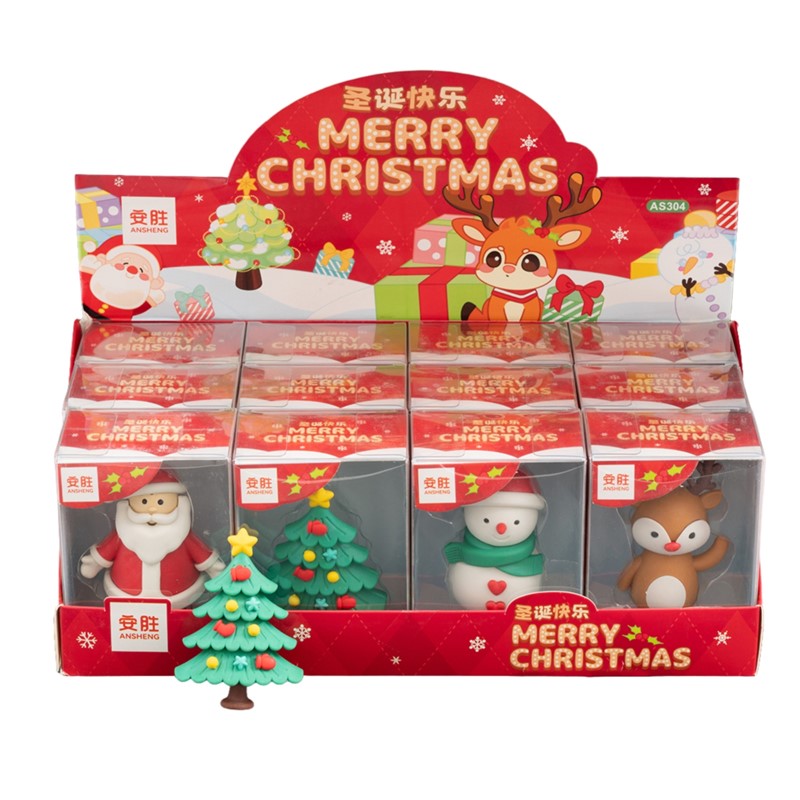 10cm Christmas Erasers Quantities of 12
