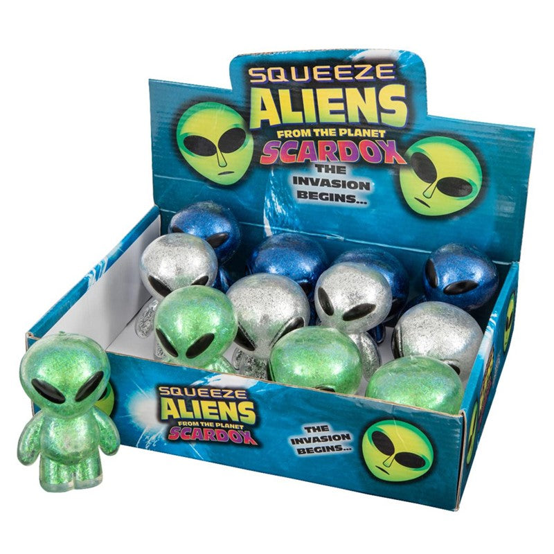 10cm Light Up Squishy Aliens Quantities of 12