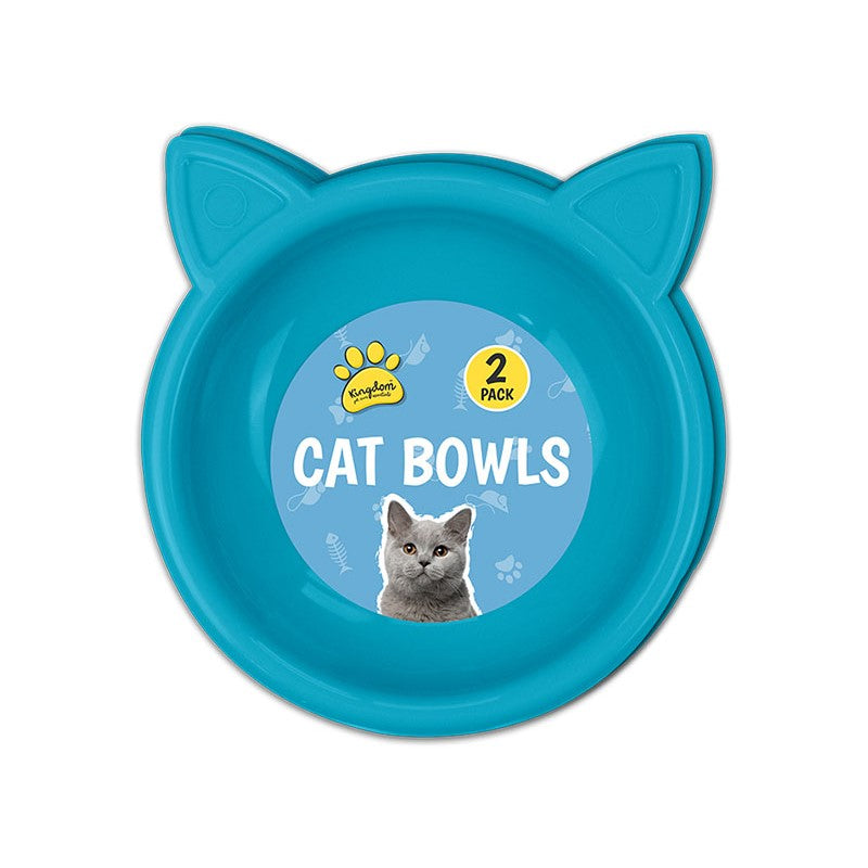 Plastic Cat Bowl Blue Loose Quantities of 40