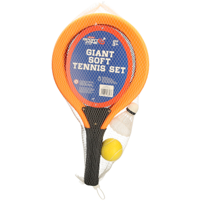 Twin soft tennis racket with ball and shuttlecock quantities of 6 Wholesale