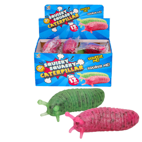 Squishy Caterpillar 6cm Quantities of 12 Wholesale