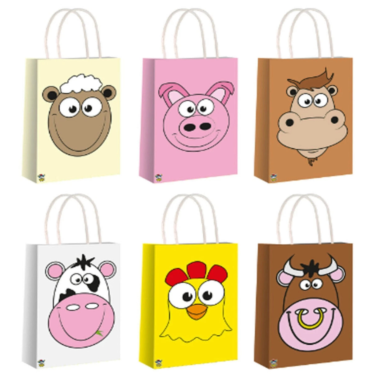 Assorted Farm Animal Party Bags Quantitites of 96