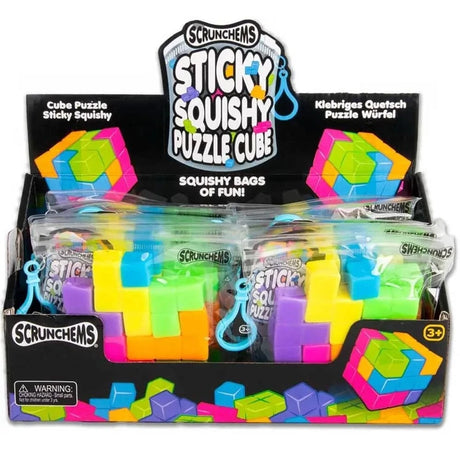 Scrunchems Sticky Squishy Puzzle Cube Quantities of 12 Wholesale