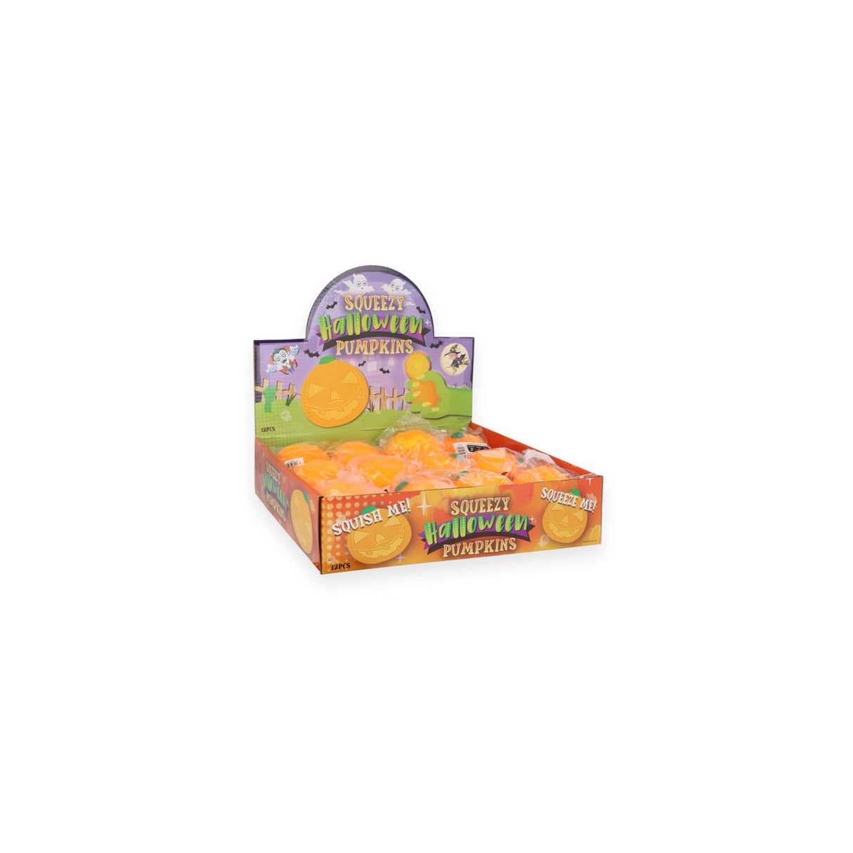 Pumpkin Squeeze Toy (7cm) Quantities of 12 Wholesale